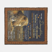 Personalisiert für meine Tochter aus dem Vater Fleecedecke (Vorderseite (Horizontal))