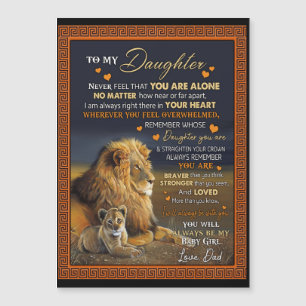 Personalisiert für meine Tochter aus dem Vater, Magnetkarte