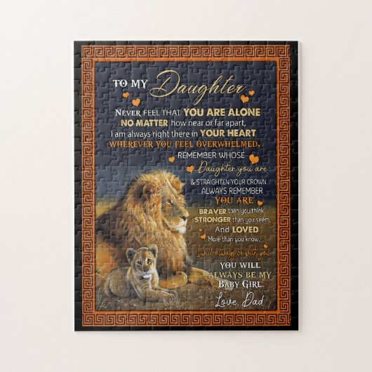Personalisiert für meine Tochter aus dem Vater, Puzzle (Vertikal)