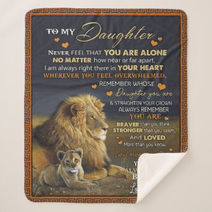 Personalisiert für meine Tochter aus dem Vater, Sherpadecke