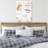 Personalisiert für meine Tochter aus der Mama Leinwanddruck (Insitu (Schlafzimmer))