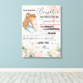 Personalisiert für meine Tochter aus der Mama Leinwanddruck (Insitu (Holzboden))