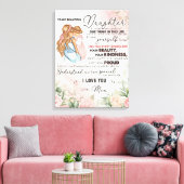 Personalisiert für meine Tochter aus der Mama Leinwanddruck (Insitu (Wohnzimmer))