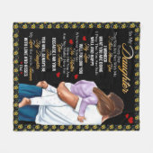 Personalisiert für meine Tochter, Liebe Brief vom  Fleecedecke (Vorderseite (Horizontal))