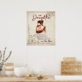 Personalisiert für meine Tochter von Mama Butterfl Poster (Küche)