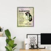 Personalisiert für meine Tochter von Mama Wolf Bla Poster (Heimbüro)