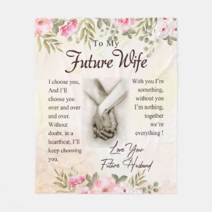 Personalisiert für meine zukünftige Ehefrau Blanka Fleecedecke