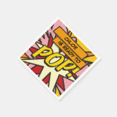 Personalisiert für POP Spaß Moderne Babydusche Serviette (Ecke)