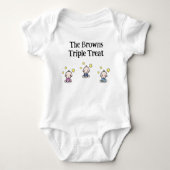 Personalisiert für Triplets, Triplets-Geschenkidee Baby Strampler (Vorderseite)