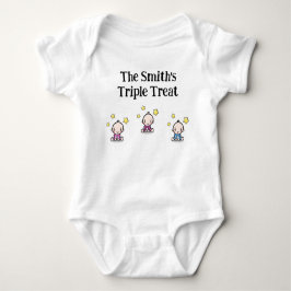 personalisiert für Triplets, Triplets-Geschenkidee Baby Strampler