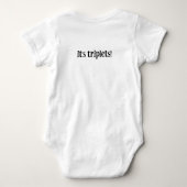 Personalisiert für Triplets, Triplets-Geschenkidee Baby Strampler (Rückseite)