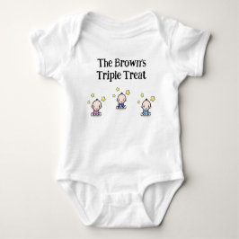 personalisiert für Triplets, Triplets-Geschenkidee Baby Strampler