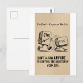 Personalisiert für Vater Kapitän seiner Lebenspost Postkarte (Vorne/Hinten)