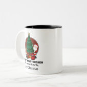 Personalisiert für Weihnachten Zweifarbige Tasse (Vorderseite Links)