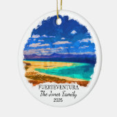 Personalisiert Fürteventura Ornament, Spanien Keramik Ornament (Links)
