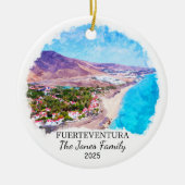 Personalisiert Fürteventura Ornament, Spanien Keramik Ornament (Vorne)