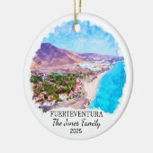 Personalisiert Fürteventura Ornament, Spanien Keramik Ornament (Links)
