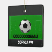 Personalisiert Fußball/Futbol GOAL! Name Team Numm Keramikornament (Links)
