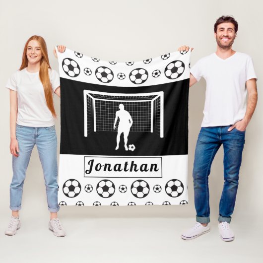 Personalisiert Fußball Goalie Goalkeeper Football Fleecedecke (Beispiel)