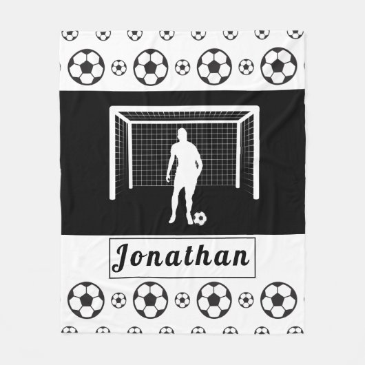 Personalisiert Fußball Goalie Goalkeeper Football Fleecedecke (Vorderseite)