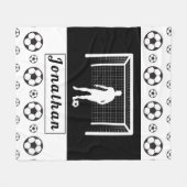 Personalisiert Fußball Goalie Goalkeeper Football Fleecedecke (Vorderseite (Horizontal))