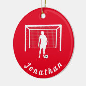 Personalisiert Fußball-Torwart Keramik Ornament (Links)
