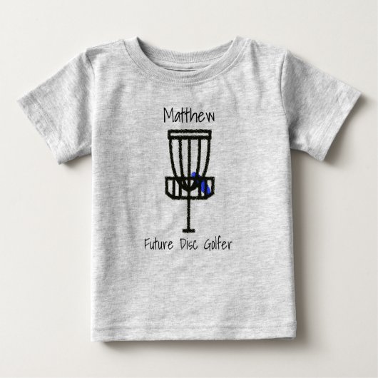 Personalisiert Future Disk Golfer Baby Baby T-shirt (Vorderseite)