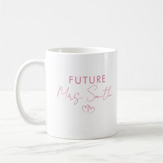 Personalisiert Future Frau Verlobung Gift Kaffeetasse (Links)