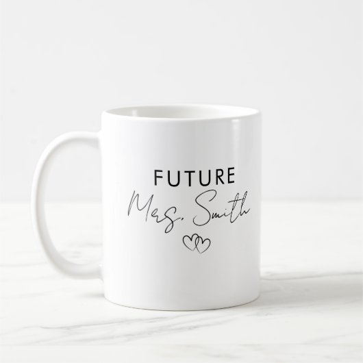 Personalisiert Future Frau Verlobung Gift Kaffeetasse (Links)