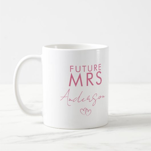 Personalisiert Future Frau Verlobung Gift Kaffeetasse (Links)
