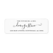 Personalisiert Future Mr. & Mrs. Rücksendeadressen (Vorne)