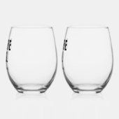 Personalisiert Future Mr. und Mrs. Name Wedding Weinglas Ohne Stiel (Links)