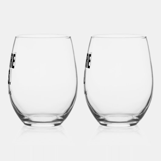 Personalisiert Future Mr. und Mrs. Name Wedding Weinglas Ohne Stiel (Links)