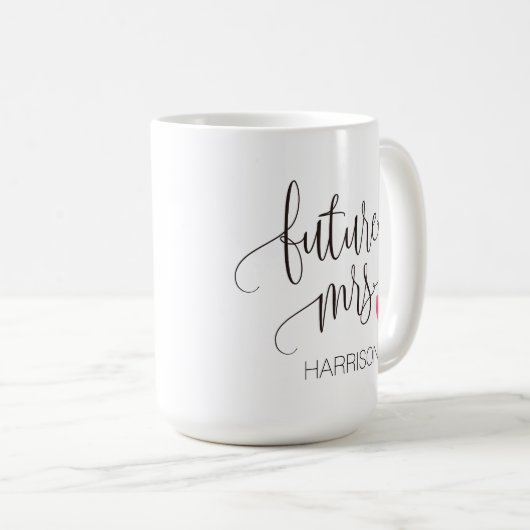 Personalisiert, Future Mrs.-4 Kaffeetasse (VorderseiteRechts)
