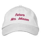 Personalisiert Future Mrs Bride Gift Custom Fiance Bestickte Baseballkappe (Vorderseite)