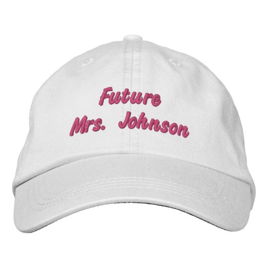 Personalisiert Future Mrs Bride Gift Custom Fiance Bestickte Baseballkappe (Vorderseite)