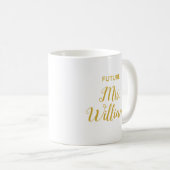 Personalisiert Future Mrs Bride Gift Custom Fiance Kaffeetasse (VorderseiteRechts)