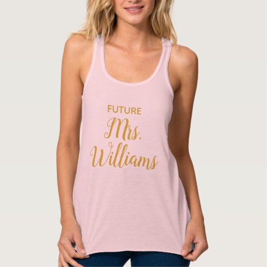 Personalisiert Future Mrs Bride Gift Custom Fiance Tank Top (Vorderseite)