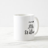 Personalisiert Future Mrs. Gift for Bride New Fian Kaffeetasse (VorderseiteRechts)
