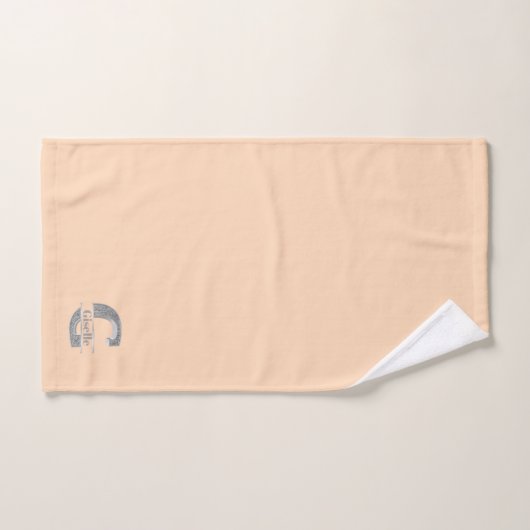 Personalisiert G Initial Silver Monogram Ihr Name  Badhandtuch Set (Handtuch)
