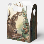 Personalisiert Gable Box Rustic STAG Deer Geschenkschachtel (Geöffnet)