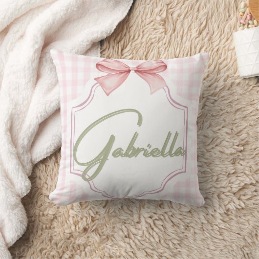 Personalisiert Gabriella Baby Girl Kinderzimmer Bo Kissen (Decke)