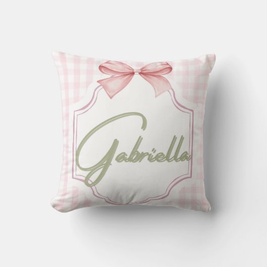 Personalisiert Gabriella Baby Girl Kinderzimmer Bo Kissen (Vorderseite)