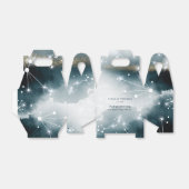 Personalisiert Galaxy Blue Gold Stars Hochzeit Geschenkschachtel (Ungefaltet)