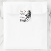 Personalisiert Galloping Pferd Vielen Dank zum Geb Quadratischer Aufkleber (Tasche)