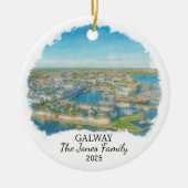 Personalisiert Galway Ornament, Irland Keramik Ornament (Vorne)