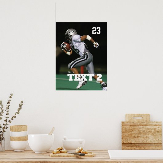 Personalisiert Game Day Football Poster (Küche)
