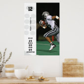 Personalisiert Game Day Football Poster Name # Sta (Küche)
