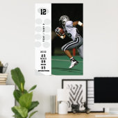 Personalisiert Game Day Football Poster Name # Sta (Heimbüro)