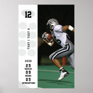 Personalisiert Game Day Football Poster Name # Sta